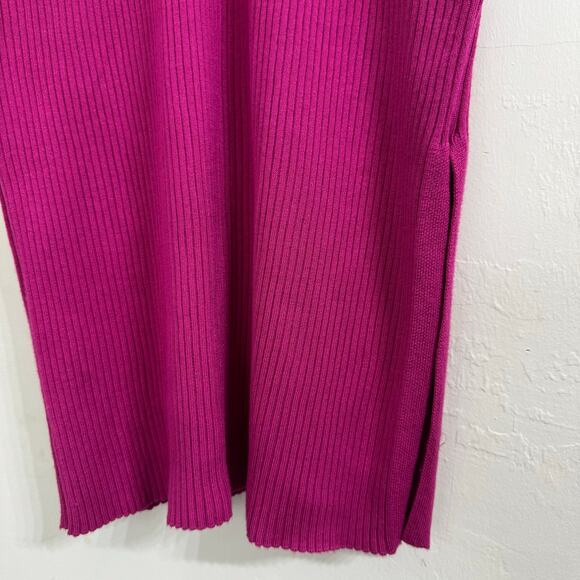 Lane Bryant Short Sleeve Polo Rib Sweater Dress Fuchsia Purple Size 18/20 - Picture 4 of 10